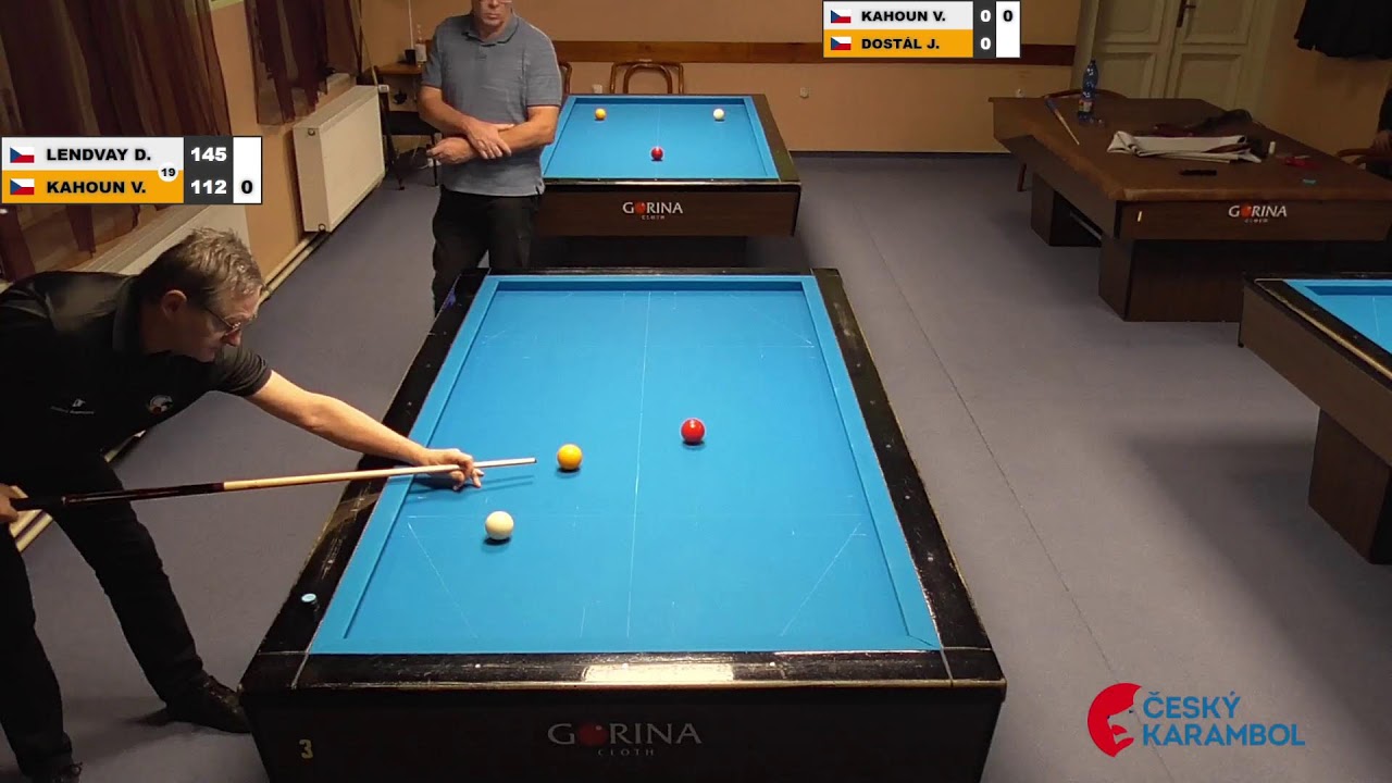 Czech league | Balkline 52/2 | D3 | 11th round | Vlastimil Kahoun v David Lendvay