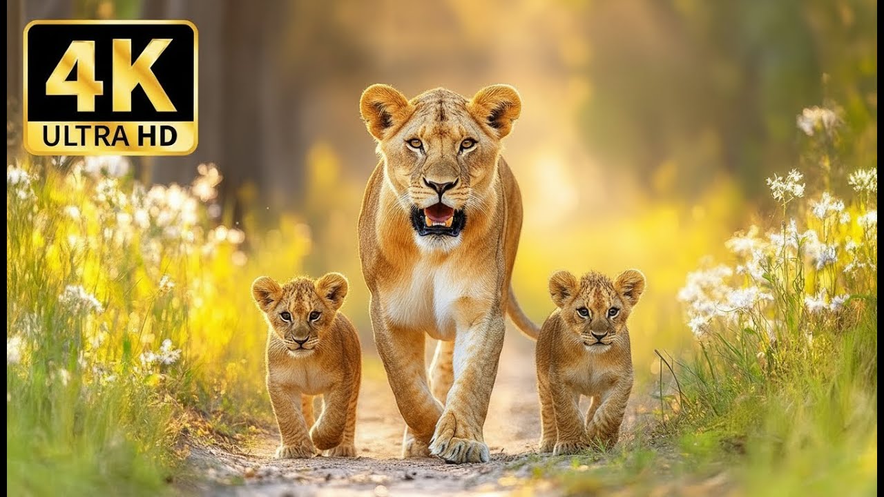 Africa Animals 4K - Scenic Wildlife Film with Calming Music