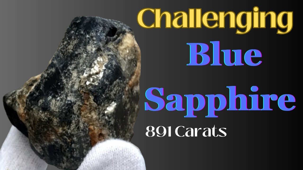 Cut 30 stones from Giant 891-Carats Opaque Blue Sapphire | Gemstone Cutting, Faceting & Polishing
