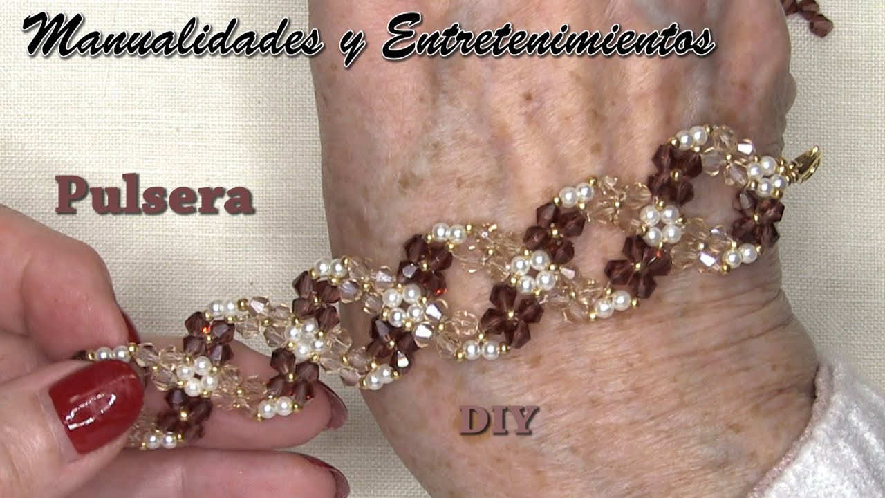 DIY -  Pulsera de tupis marrones