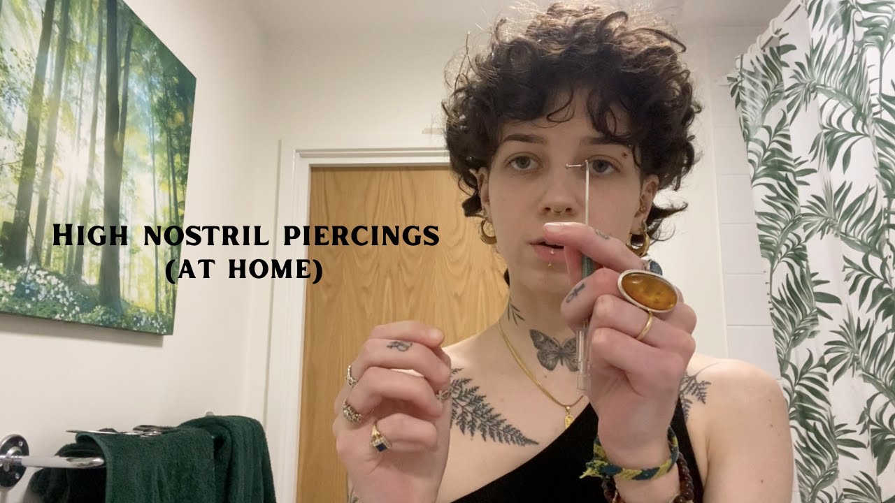 Piercing my high nostrils from home | Biddle