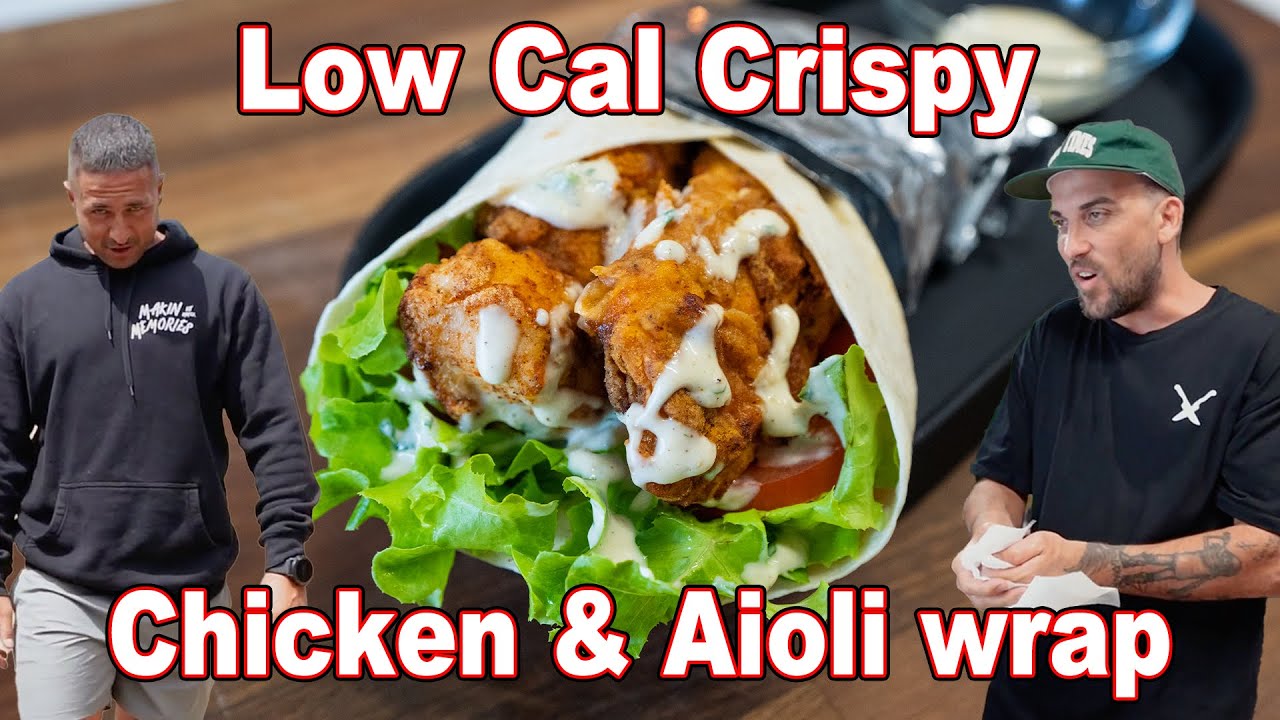 Low Cal Crispy Chicken Aioli Wrap