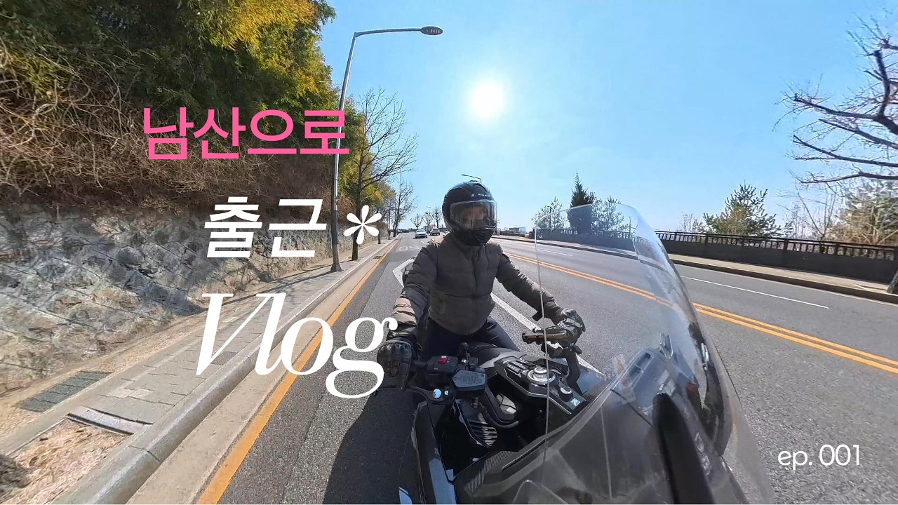 바이크타고 서울 남산으로 출근 브이로그 #vlog 골드윙DCT