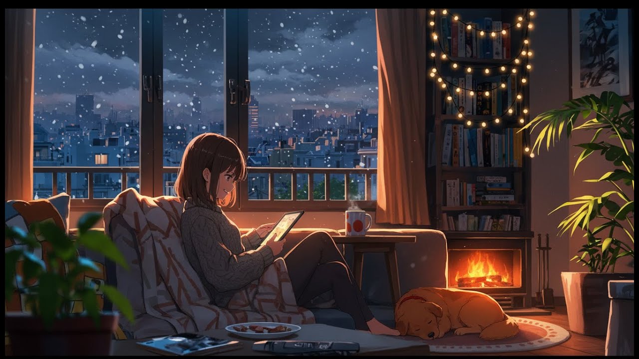 Winter Study Desk – Cozy Lofi Beats