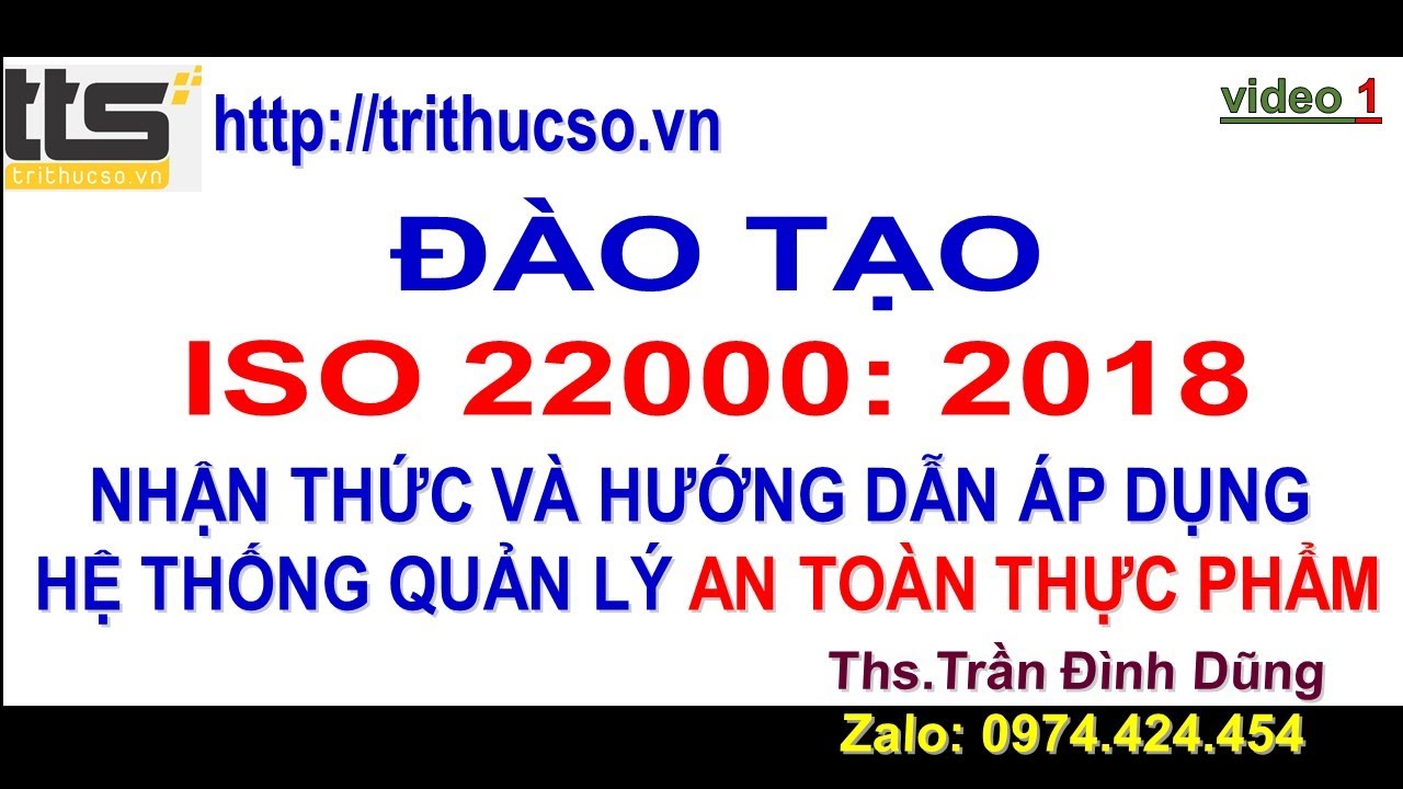 Đào tạo ISO 22000: 2018 hệ thống quản lý an toàn thực phẩm 1