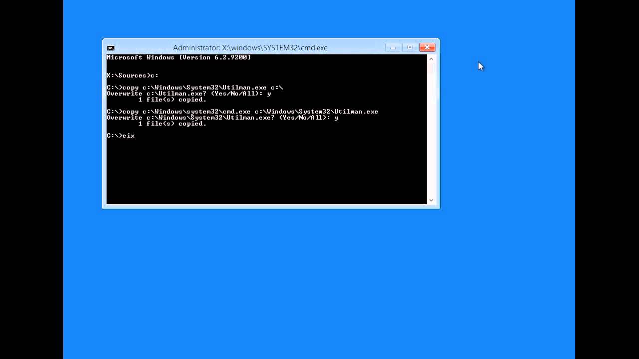 How To Crack Windows 8 or 8 1 Password