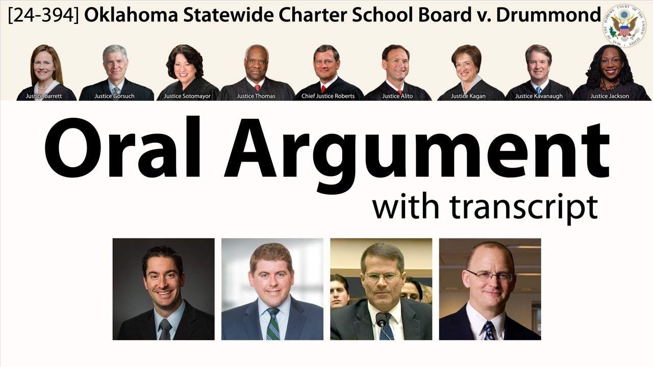 Oral Argument on Catholic charter schools: Oklahoma Statewide Charter School Board v. Drummond