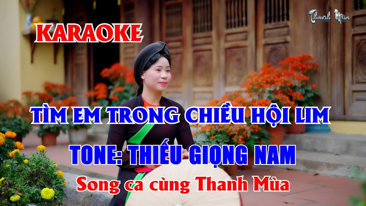 TÌM EM TRONG CHIỀU HỘI LIM KARAOKE - THIẾU GIỌNG NAM - SONG CA CÙNG THANH MÙA