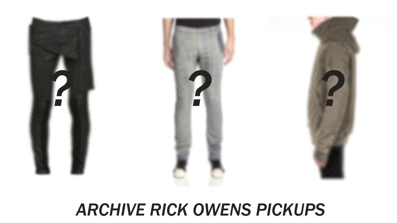 Archive Rick Owens Pickups!