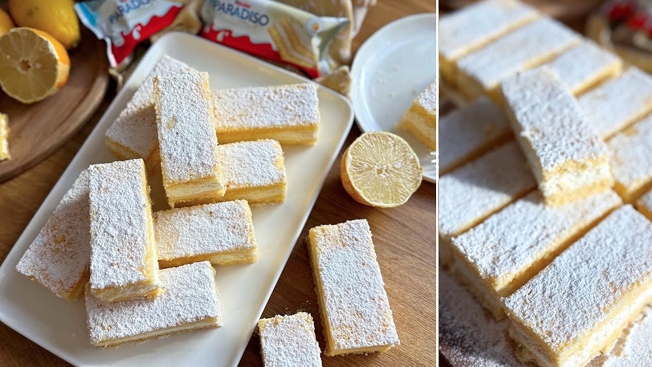 KINDER PARADISO 🍋 ihletésű süti :)))) nagyon finom és könnyed szelet! - BebePiskóta 