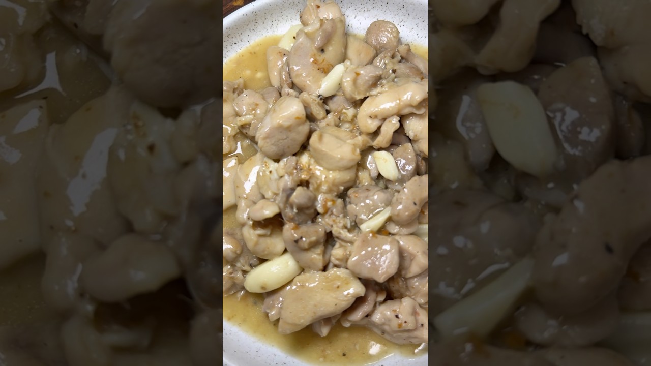 Pollo al ajillo. 