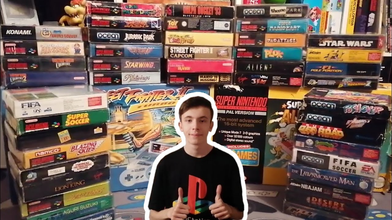 My Entire Super Nintendo SNES Collection! So Many Games #nintendo #retro #snes #gaming #collection