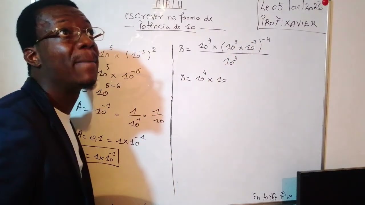 Escrever na forma de potência de 10 