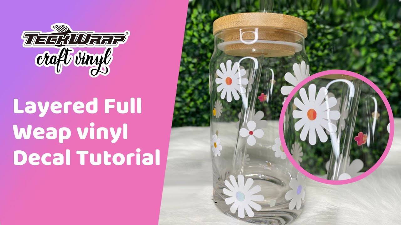 Parchment Paper Layering Hack | Customize a Beer Can Glass with TeckWrapCraft Vinyl