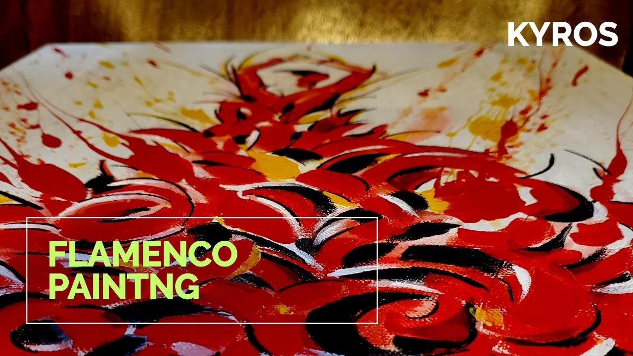 FLAMENCO DANCER- ACRYLIC PAINTING! ABSTRACT ART by KYROS 2020