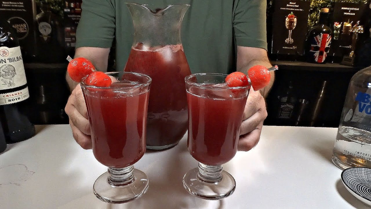 Bebida SANGRIA CIELO ROJO 🍉 con VINO TINTO