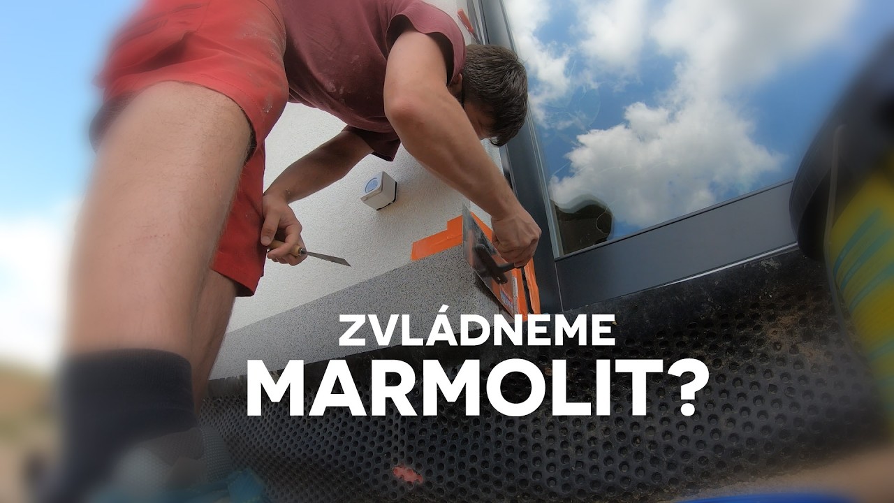 Aplikace dekorační omítky na sokl domu | #145 Stavba domu svépomocí