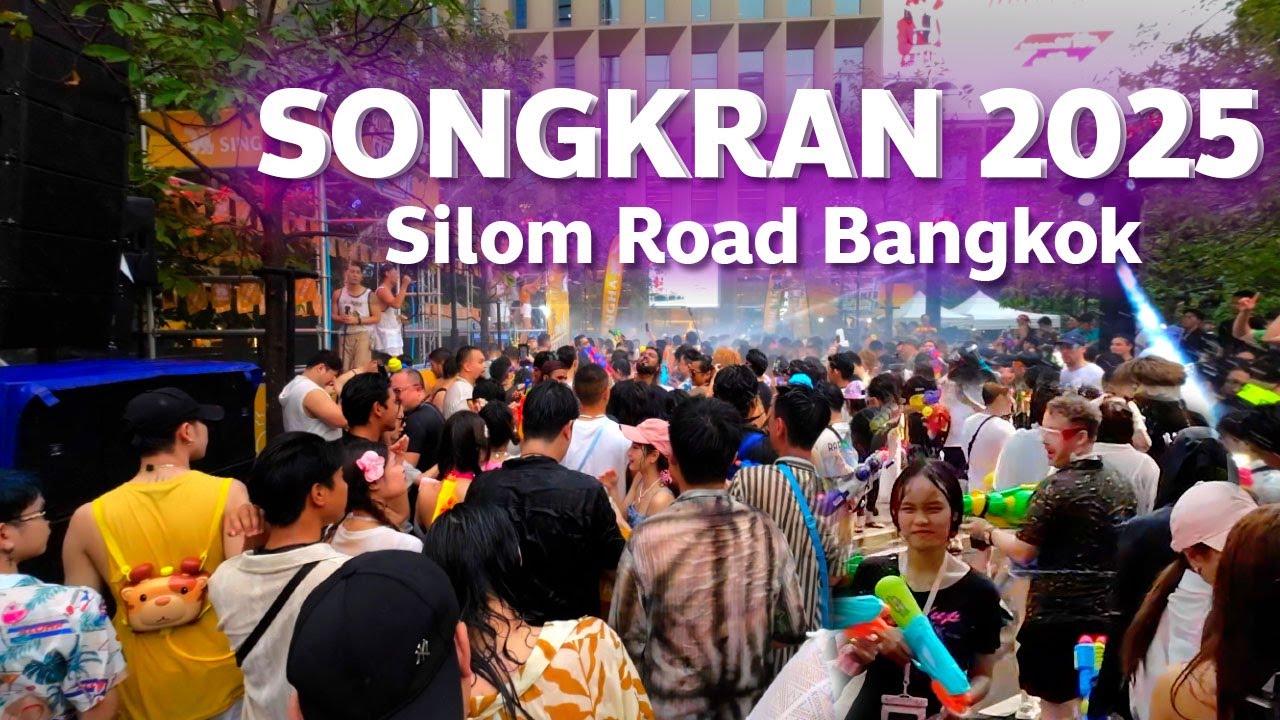 [ 4K 🇹🇭 ] SONGKRAN 2025 - Silom Road Bangkok | สงกรานต์ถนนสีลม