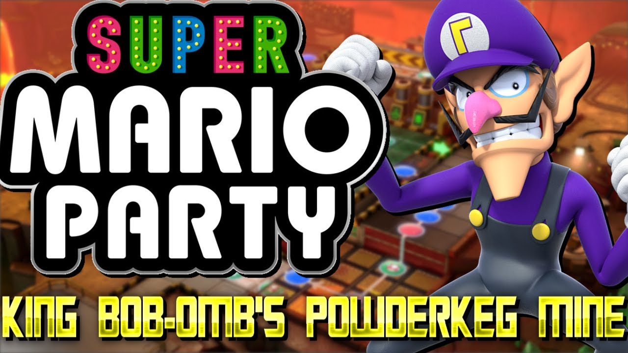 Super Mario Party | King Bob-omb's Powderkeg Mine w/ Waluigi - Shiruetto The Gamer