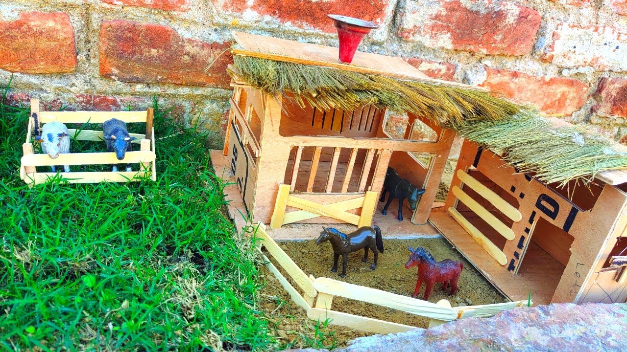 how to make horse stable | cow shed | wooden house of horse | woodworking