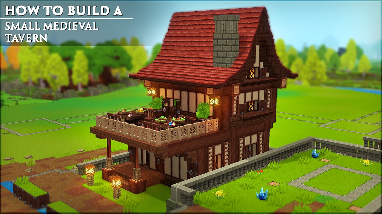 How to Build a Medieval Town | Small Tavern | Hytale Tutorial