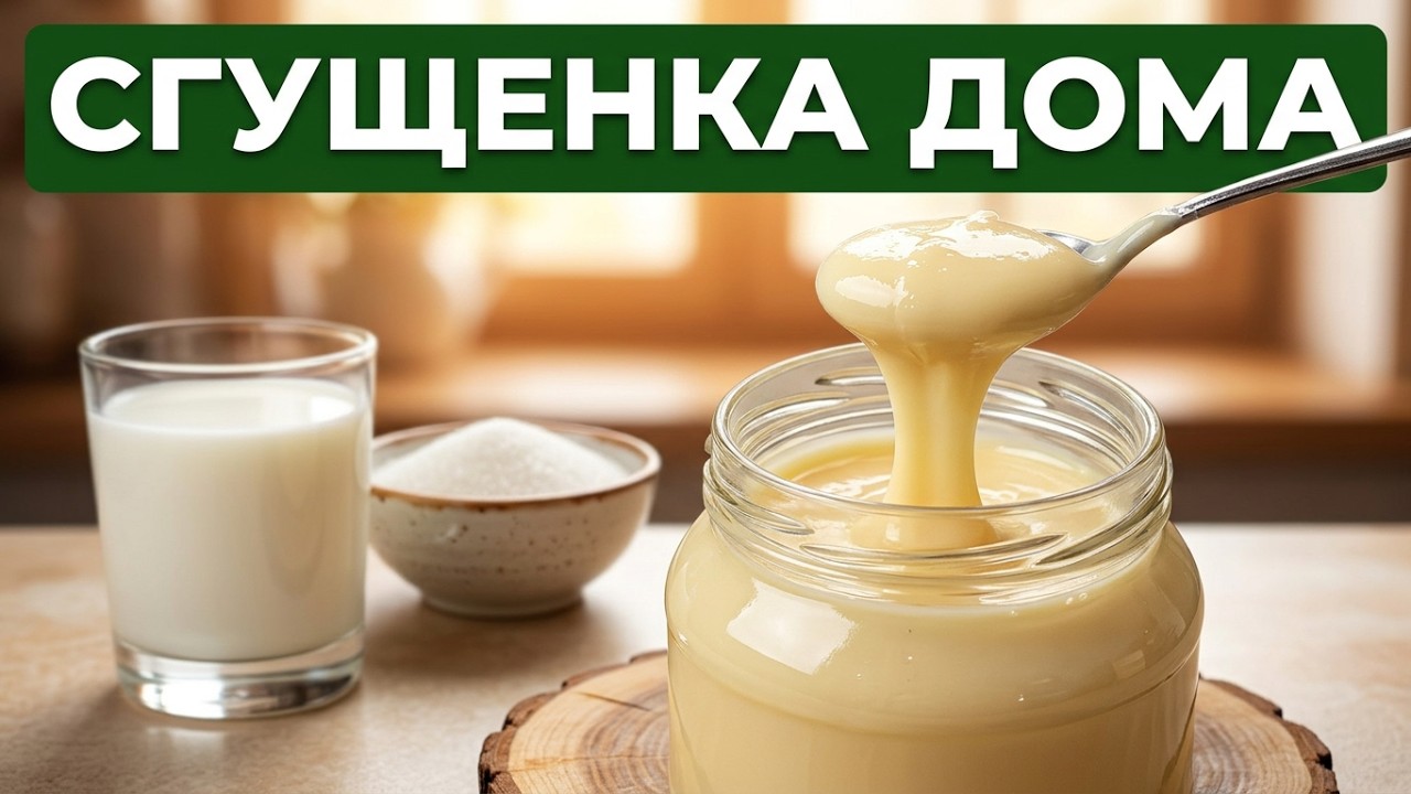 Домашняя сгущёнка из любого молока! Вкусно, просто и натурально — как в детстве! 🥛✨