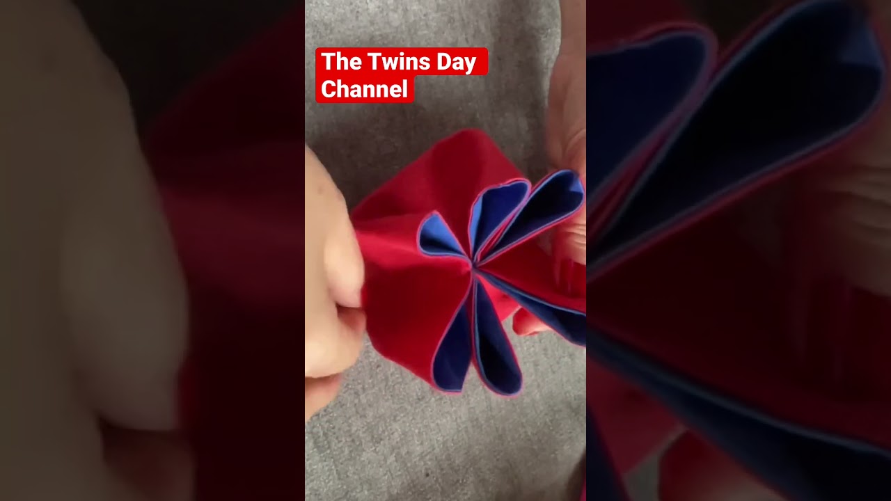 How I Folded Fabric To Make Flower Ornament/ Hexagon Idea/Simple & Easy Star Tutorial @The Twins Day