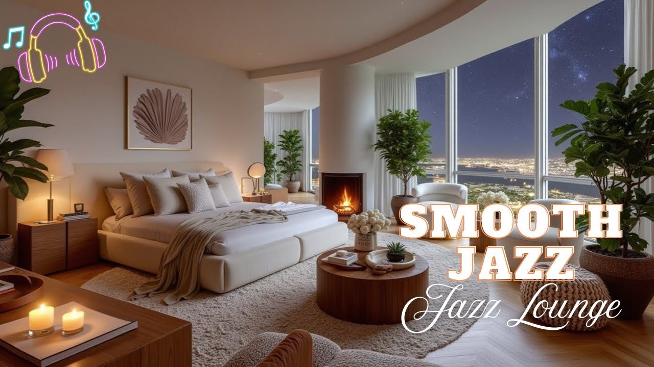 Create a serene escape with jazz music in your cozy bedroom sanctuary.