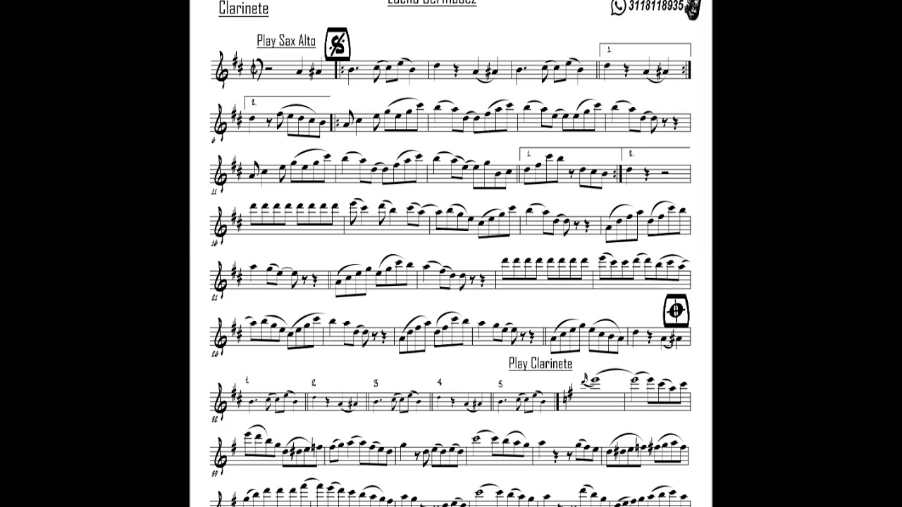 ATLANTICO PARTITURA  SAXOFON ALTO Y CLARINETE SOLOS