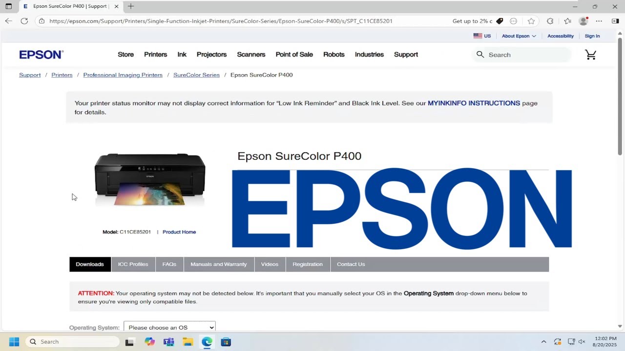 How To Install and Setup Epson SureColor P400 Printer [Guide]