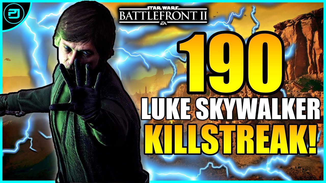Star Wars Battlefront 2 | 190 Luke Skywalker Killstreak/Gameplay!