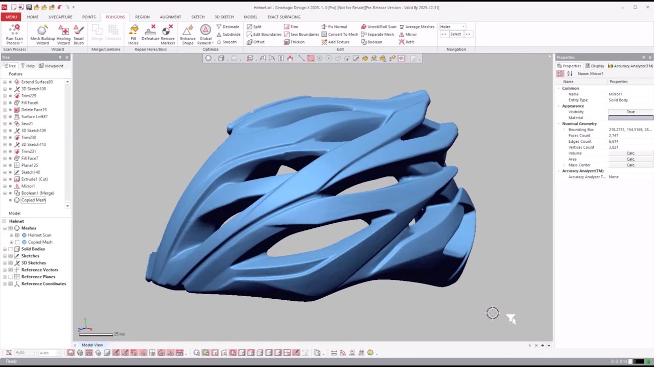 Reverse Engineering a Bicycle Helmet | Geomagic Design X