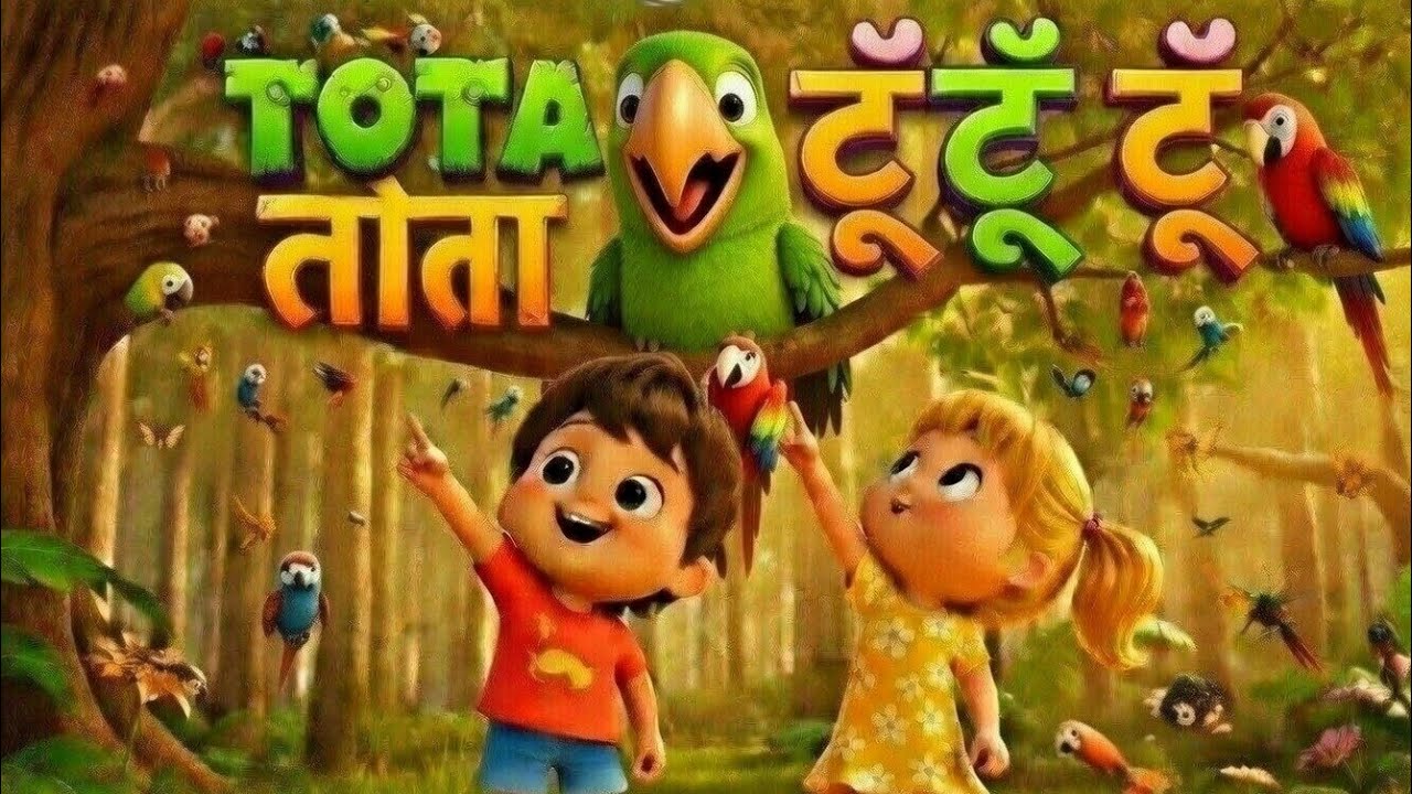 Tota Bole  🦜 | Hindi | Parrot Song for Kids |Jungle | KidLogix