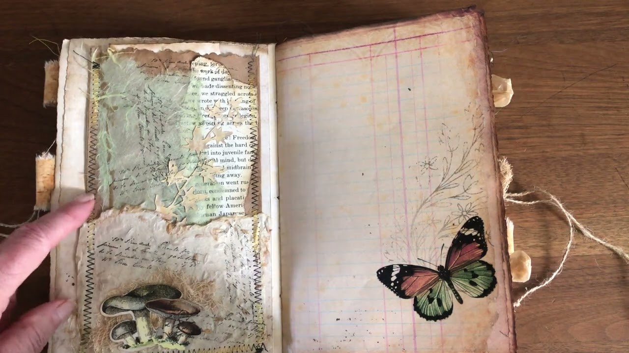 Botanical Journal flip through (SOLD) #botanical #junkjournal #fabriccover