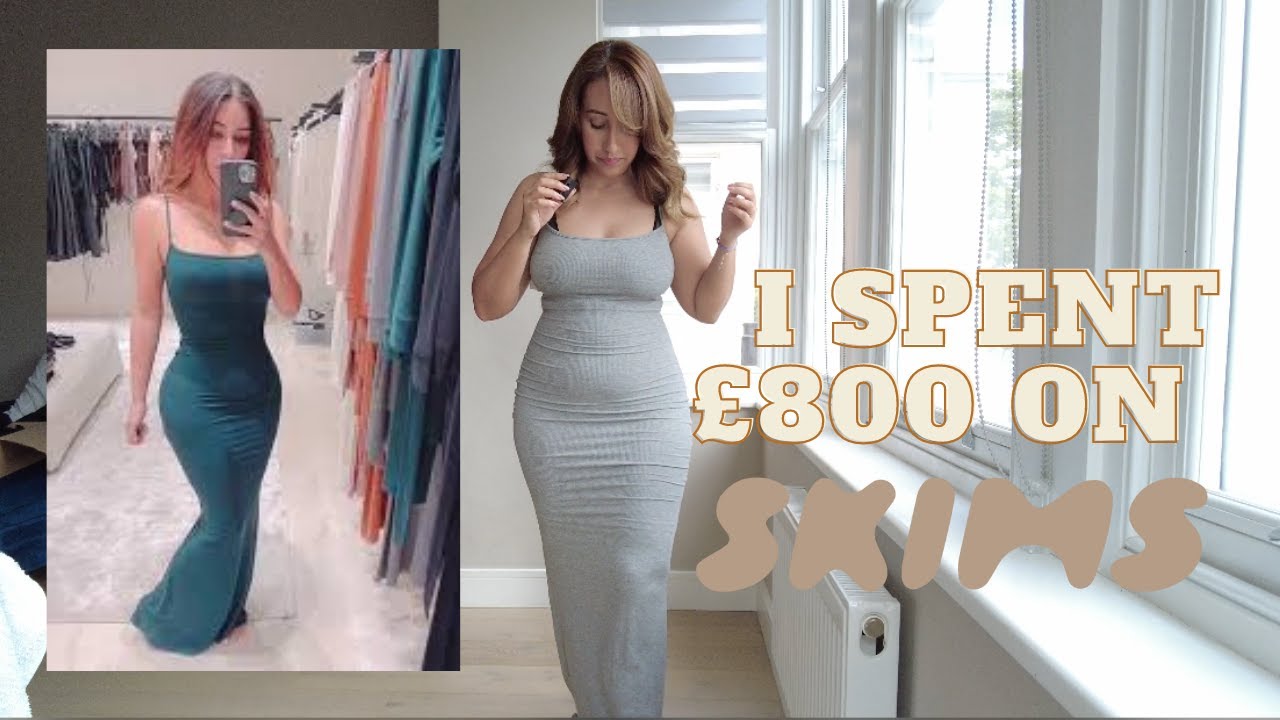 I spent £800 on Kim Kardashian Skims | How does it look on an average body size ? | Try On Hall