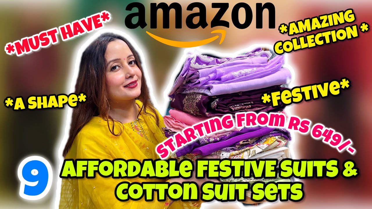 Amazon “TRENDY” FESTIVE Suit Sets Under 1499/- only😍Cotton Suit Sets  Haul✨ Neha Singh #amazonfinds 