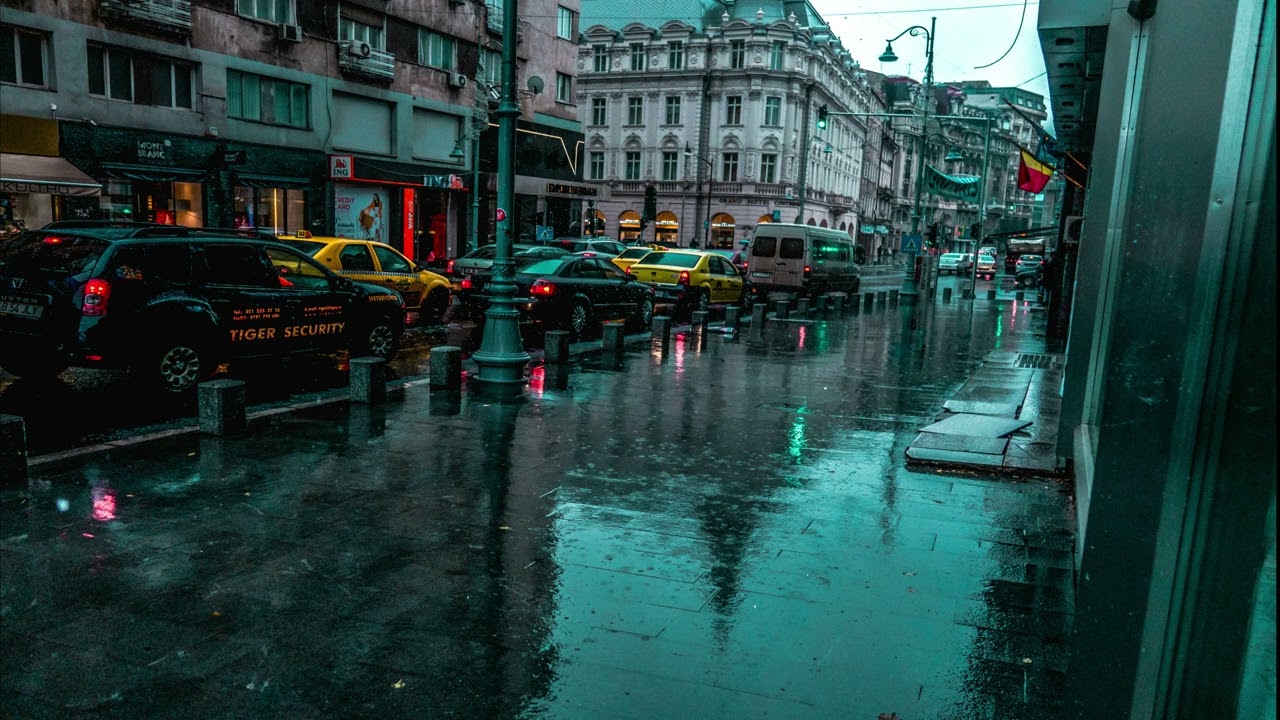 Raw Sound Rainy Day City Ambience for good sleep #asmr