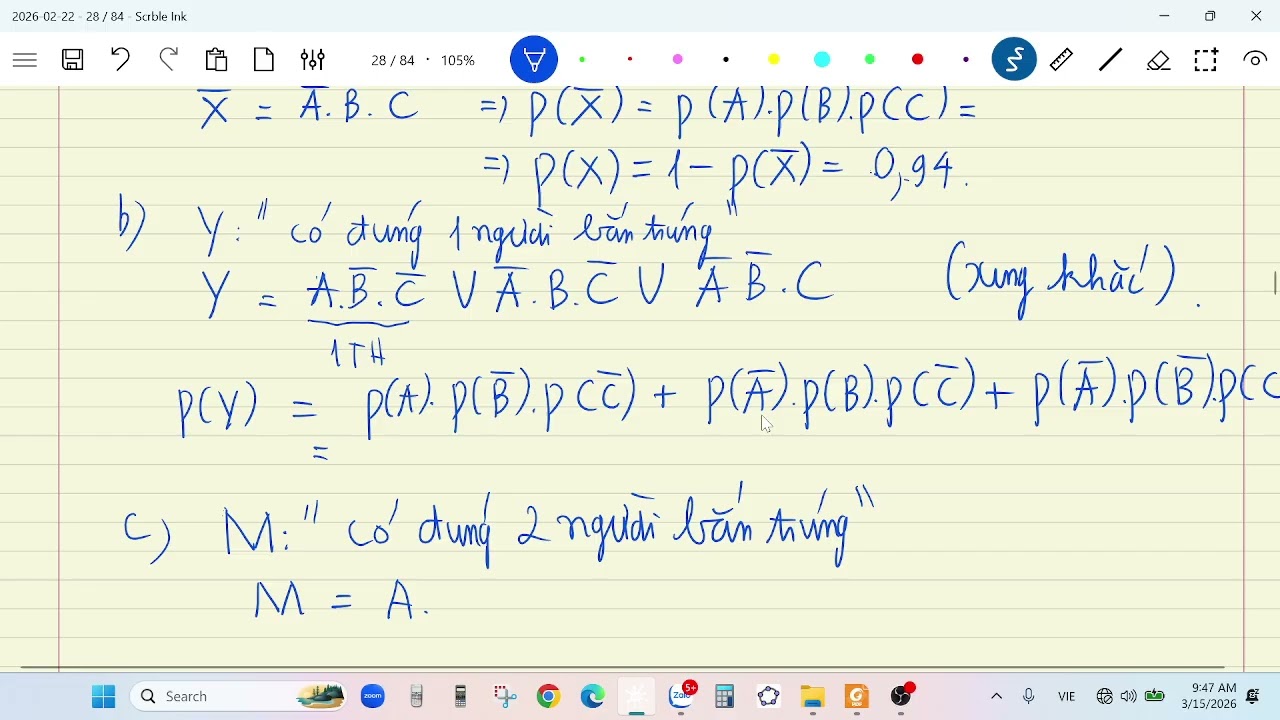 11B2 Video bài giảng: Chủ nhật (15/3/2026 ) - Quy tắc tính xác suất buổi 3 phần 2