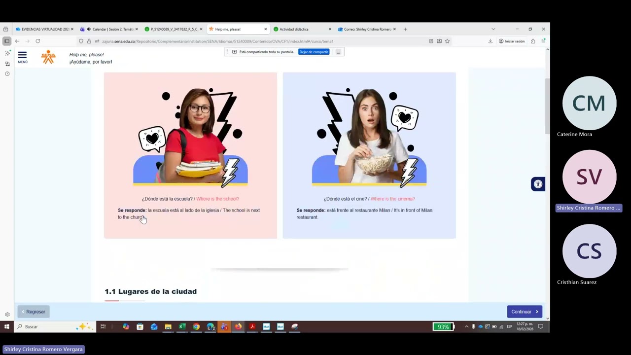 Sesión en línea 2 -  18/02/26. Inglés - EDW 3.