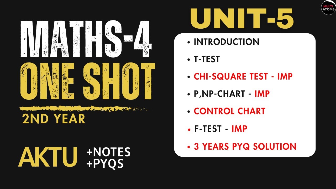 Maths 4 Aktu | Unit 5 | Maths 4 One Shot video | PYQs | Imp topics and questions | Aktu Exam