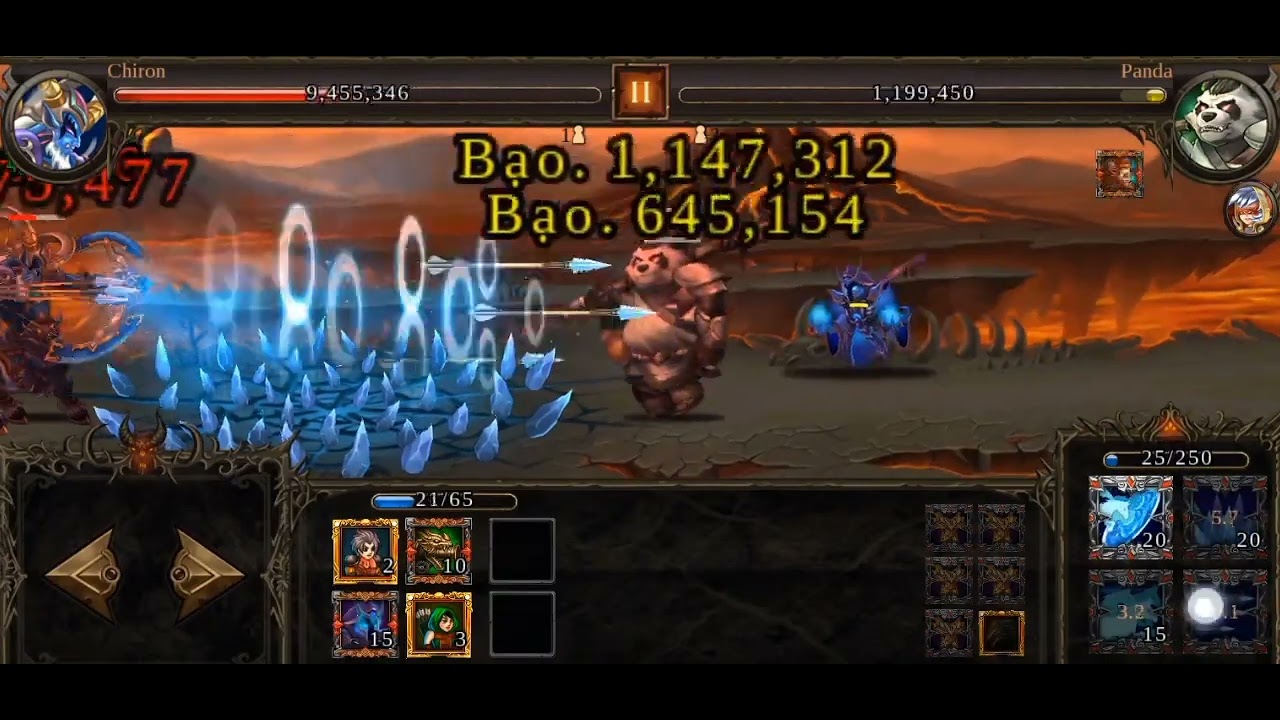 Chiron vs warfare.Epic heroes war.