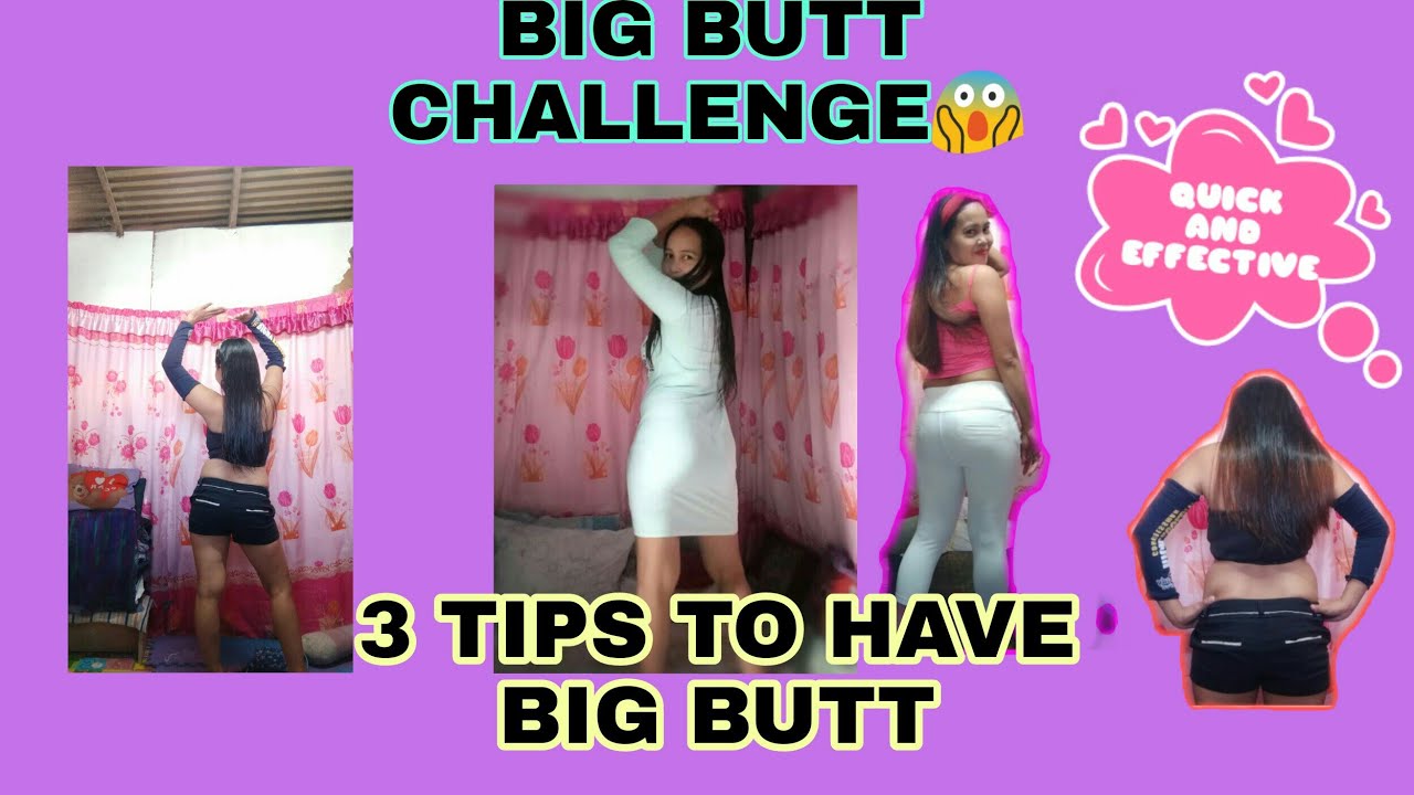 BIG BUTT CHALLENGE : 3 TIPS TO HAVE A BIG BUTT/ HOME WORKOUT