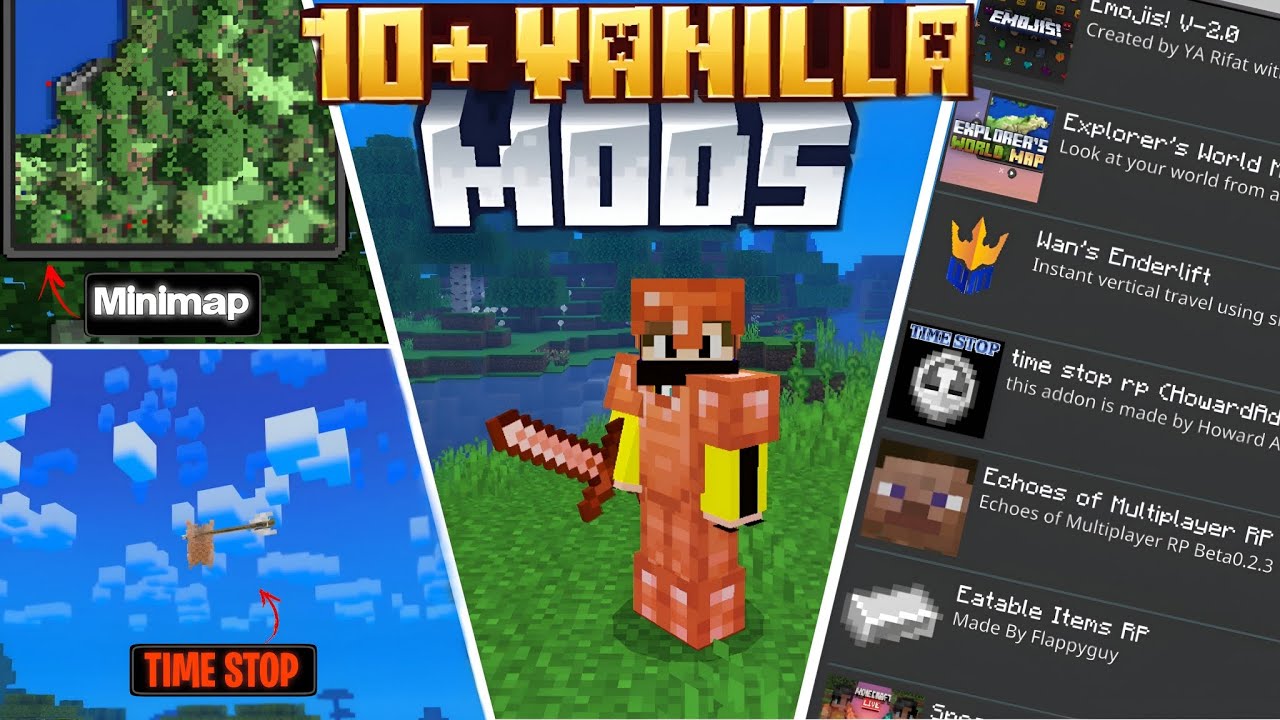 10 Best New Minecraft PE Mods For 1.21! (Bedrock/MCPE)