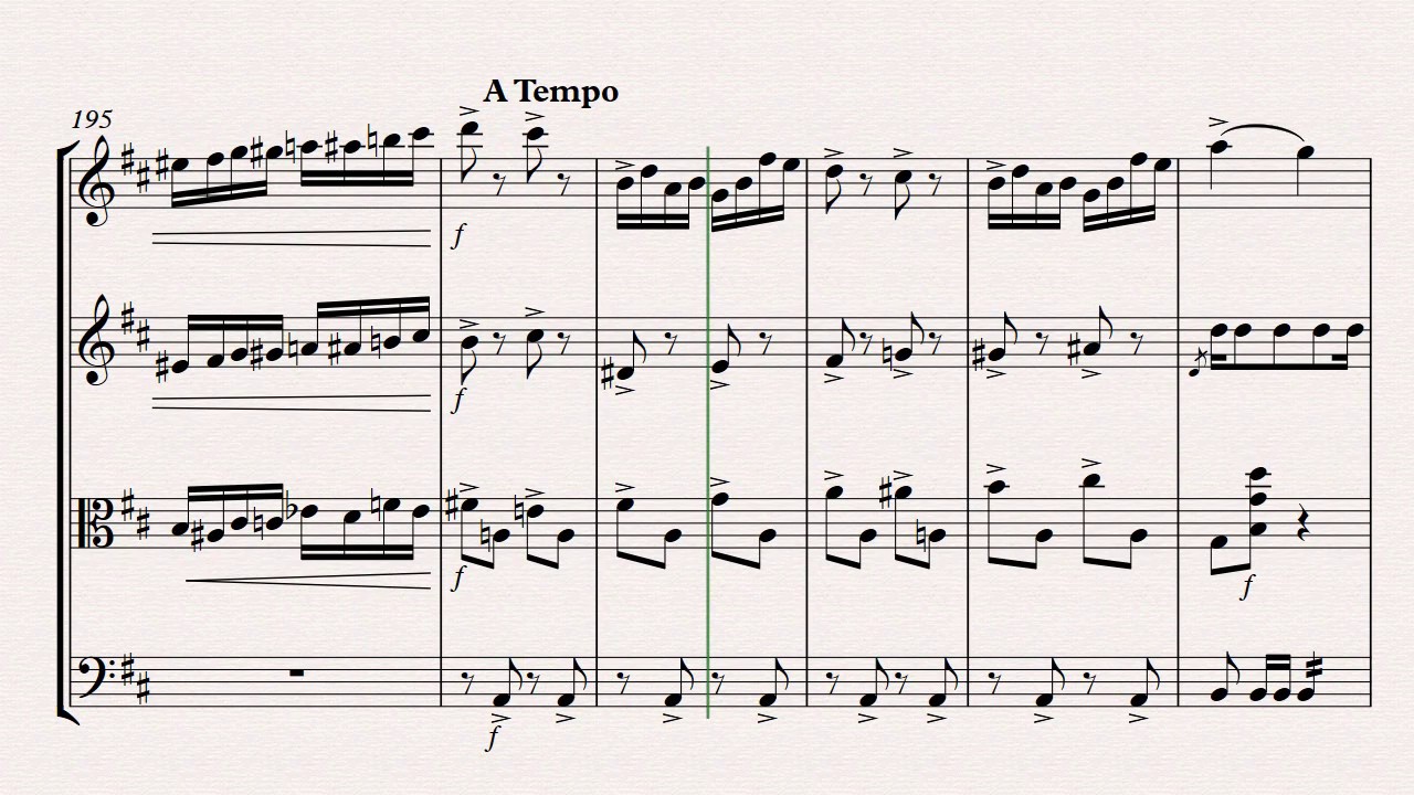 Pomp and Circumstance March No. 1, E. Elgar - String Quartet (Score)