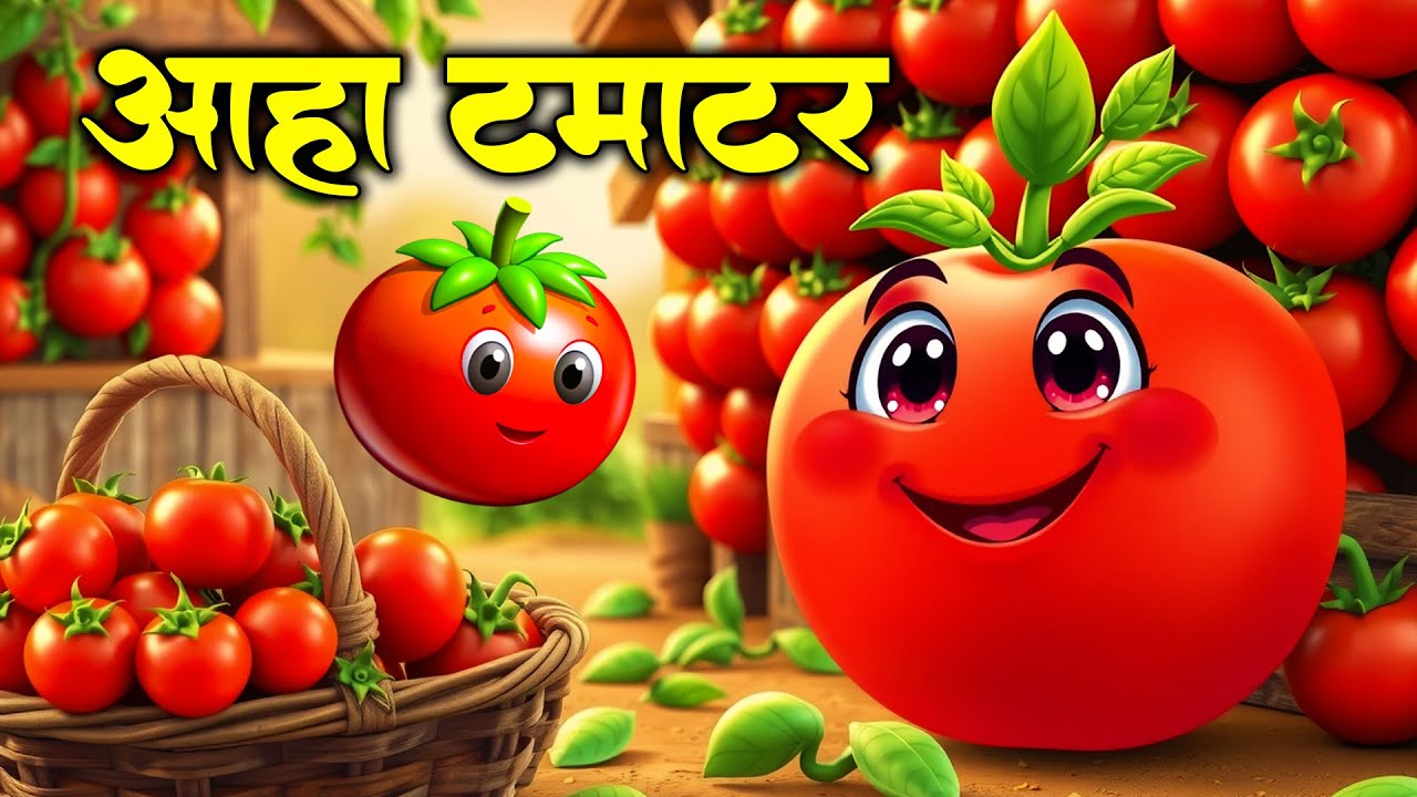 आहा टमाटर - Aaha Tamatar Bade Mazedar | Hindi Nursery Rhymes And Kids Song | All Rhyms in Hindi