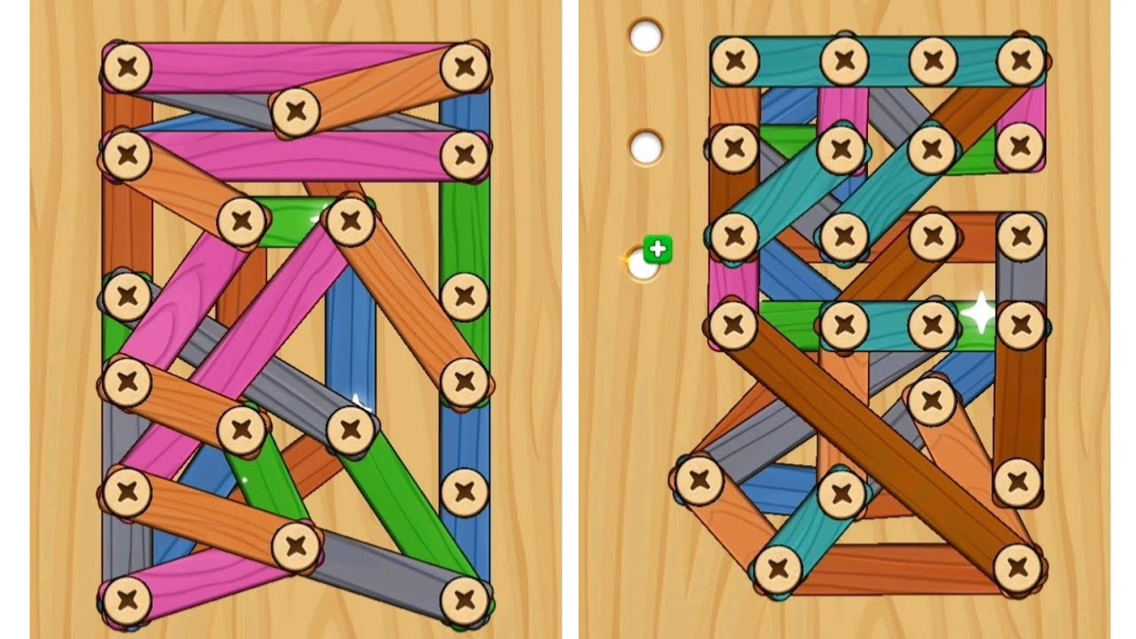 Wood Screw Puzzle Level 58 and 59