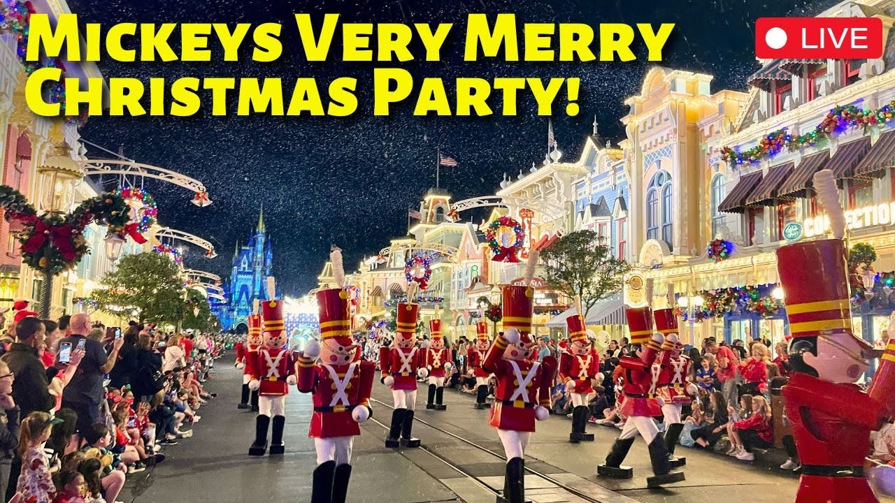 🔴LIVE🔴Mickeys Very Merry Christmas Party & Parade| Disney World Livestream