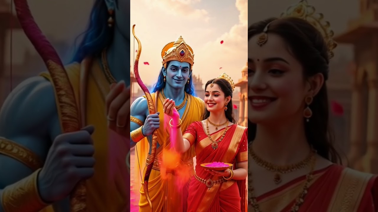 प्रेम, भक्ति और उल्लास के रंग &mdash;यही है दिव्य होली। #DivyaHoli #HoliWithGods #RadhaKrishna #JaiShriRam