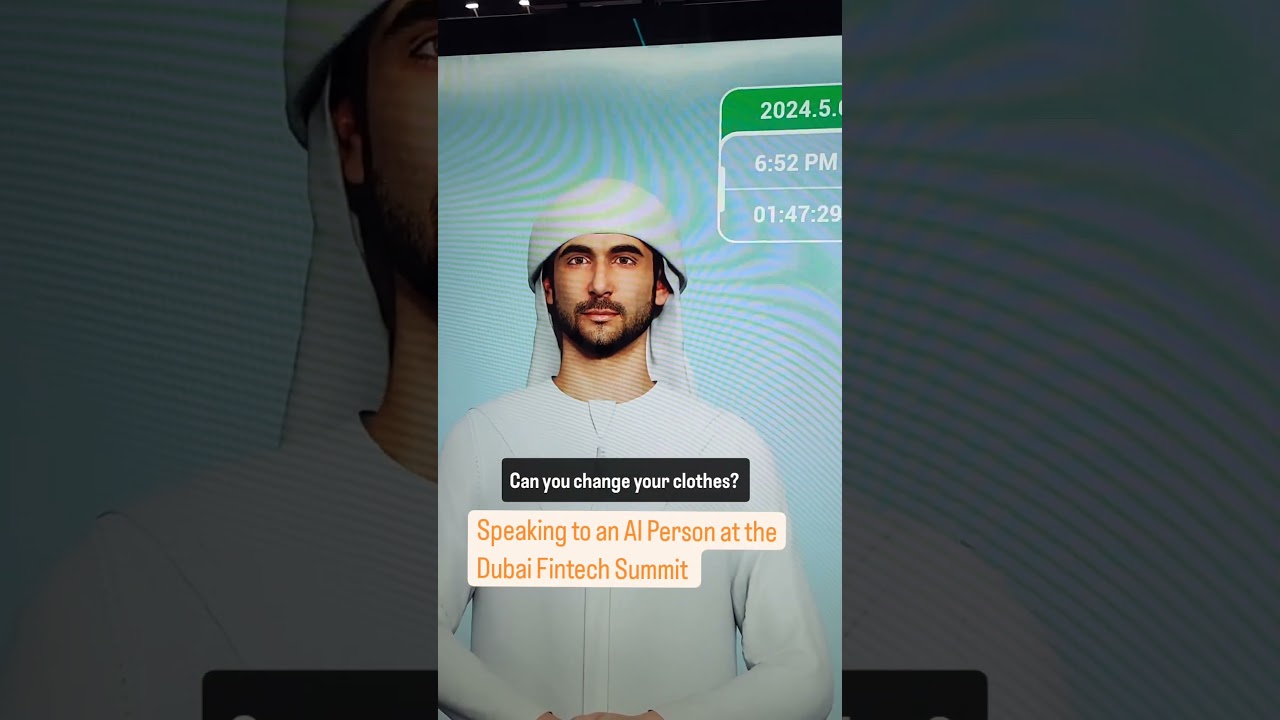 Speaking to an AI Person at the Dubai Fintech Summit @dubaifintechsummit @tresconglobal @difc #dubai