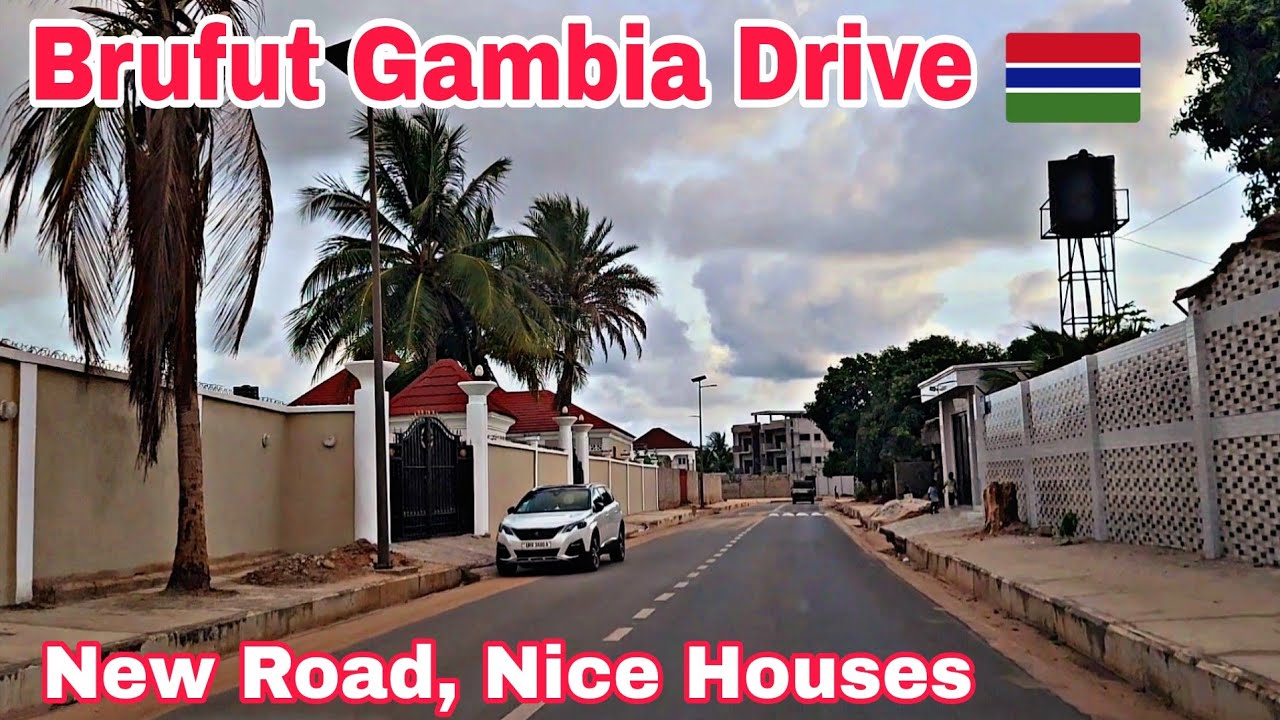 Gambia Brufut Drive 2025 | Inside View of New Roads & Modern Homes Clean Drive New Residential Area